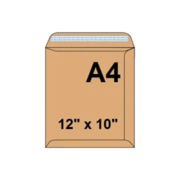 Envelope, SIMBA, Brown Envelope Pocket, 120 GSM, A4, 12" x 10" (305 X 254 mm), 25 PC/Pack