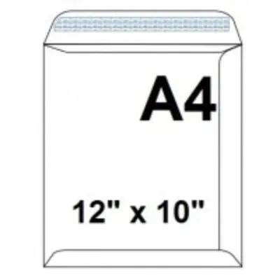 Envelope, SIMBA, White Envelope Pocket, 120 GSM, A4, 12" x 10" (305 X 254 mm), 25 PC/Pack 