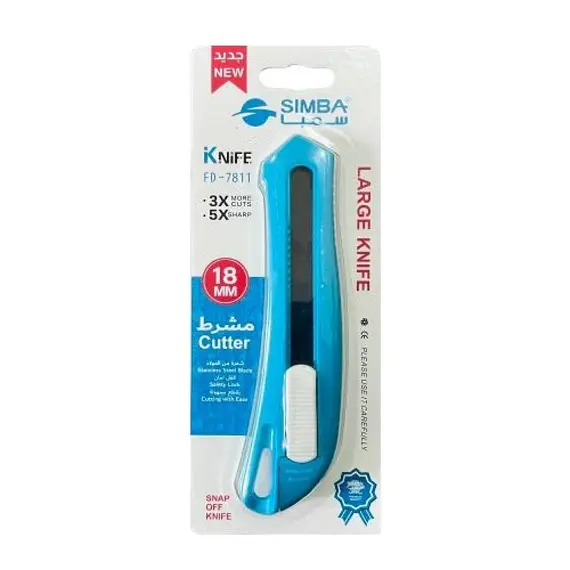 Cutter Knife 18mm SIMBA with Plastic Head