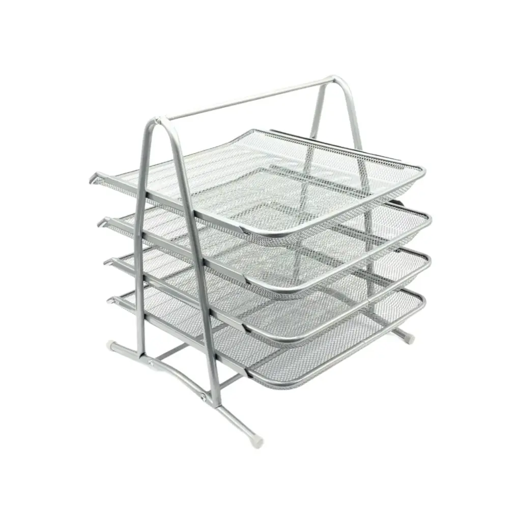 Desk Office Tray Steel 4 tries Sliver 