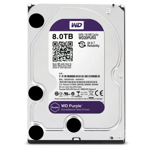8TB WD Hard Drive Surveillance HDD for DVRs & NVRs 