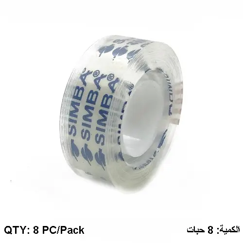 [2110603428] Tape, SIMBA, Crystal Packing Tape, 3/4 in ( 18mm )X 65 yd , Clear, 8 PC/Pack