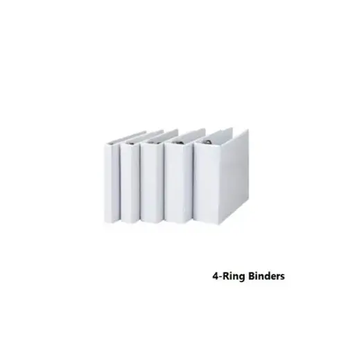 [157581988] SVA.Ring Binders, SIMBA, 4-Ring Binders, 1.5 in (40 mm), A4, White