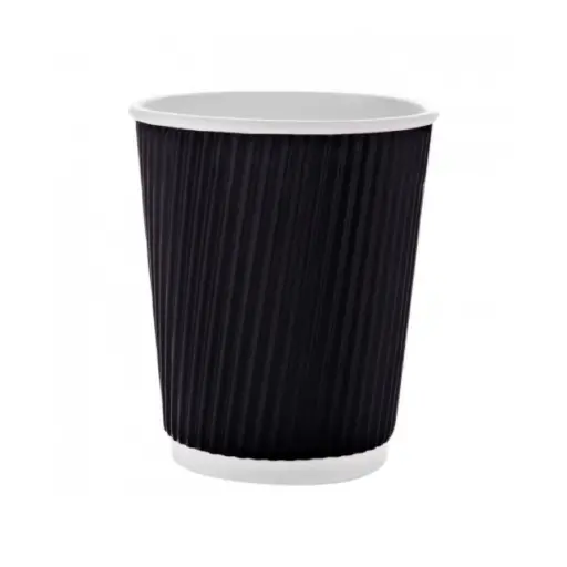 [BT-0202201] Paper Cups Al-Dahmaa Ripple, 9 oz, 80 mm – Pack of 500