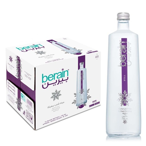 [BTWT-BERAIN750G] BERAIN Water 750 ml (12 Glass Bottles) 