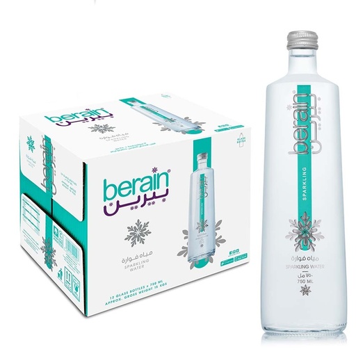 [BTWT-BERAIN750S] BERAIN Sparkling Water 750 ml (12 Glass Bottles)