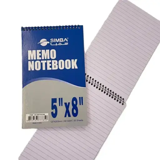 [301258] SIMBA, Notebook, Notepad TOP, 5*8 Inch, 50 Sheets, 10 pcs/pack, White