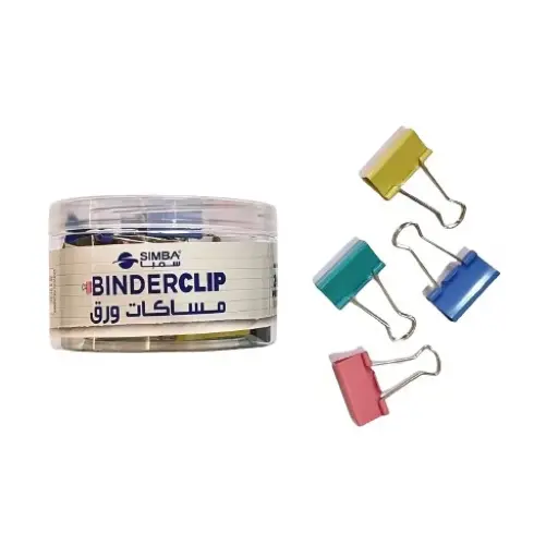 [177119] Box of Colors Metal Paper Clips 32mm 24 Pieces 