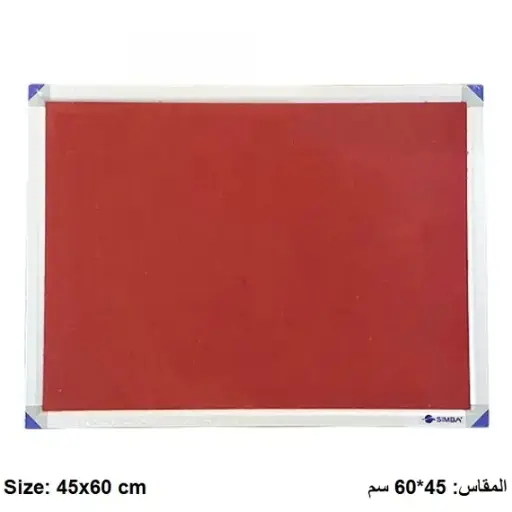 [362055] Boards, SIMBA, Bulletin Board, (45x60cm), Fabric, Wall mounted, Red 
