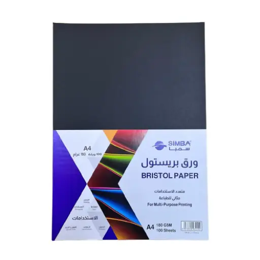[281415] SIMBA Multi-Use Paper Bristol 180gsm A4 Black (100 Sheets)