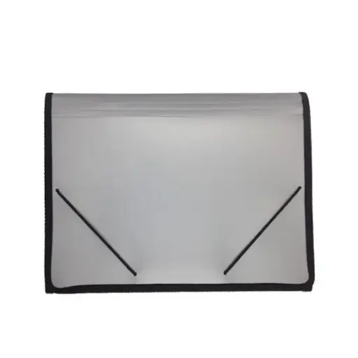 [1555441525] Documents Covers, SIMBA, Expanding File, 12 Pockets with Side Rubber?, Gray 