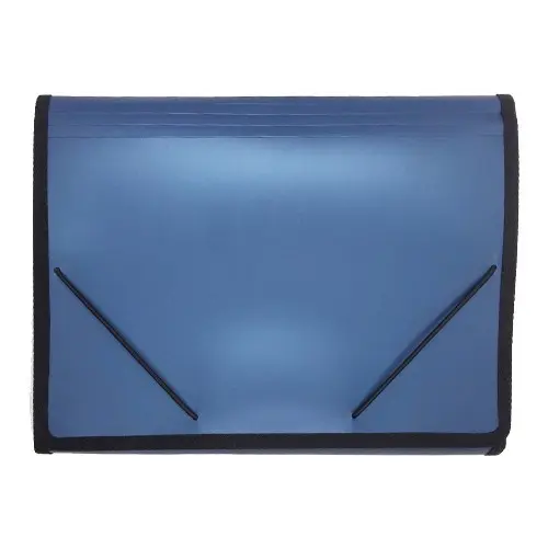 [1555451529] Documents Covers, SIMBA, Expanding File, 12 Pockets with Side Rubber, Blue