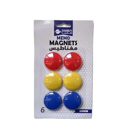 [441121] Memo Round Magnetic SIMBA (40MM) 12 Cards 