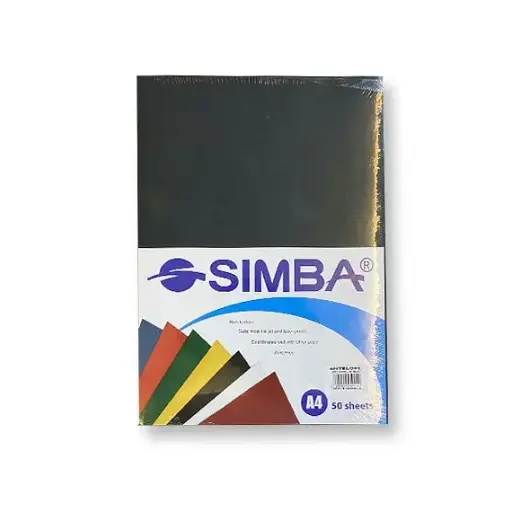 [2813353167] Colored Paper, SIMBA, 200 gsm, A4 (50 sheets), Hummer Paper, Black 