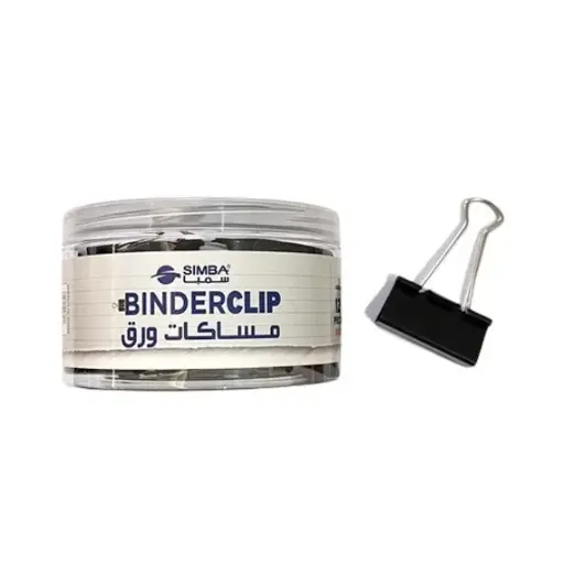 [177117] Box of Black Metal Paper Clips 51 mm 12 Pieces 