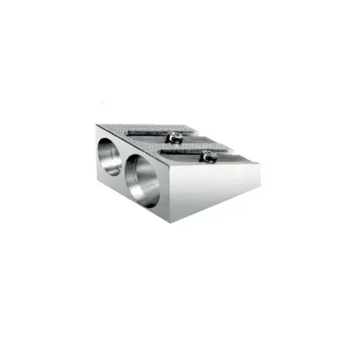 [41465773] Sharpener, Metal Sharpener with Two Holes 