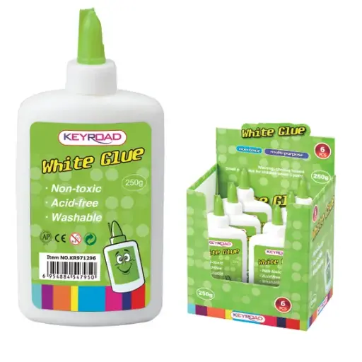 [392128] Glue, KEYROAD, White Glue, 250 g, 6 PC/Pack 