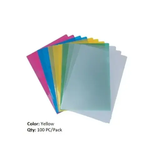 [151192530] Documents Covers, MAS, Sheet Protector, 120 Micron (Light), A4, Yellow Transparent, 100 PC/Pack 