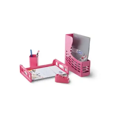 [322205767] Desk Organizer, MAS, Office 4 Set, 4 Compartments, Plastic, Assorted Color 