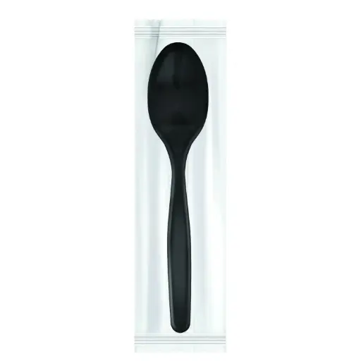 [BT-0301577] Plastic Big Black Spoons 180mm (1000 spoons) 