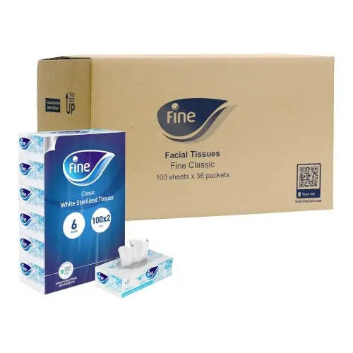 [3893] FINE Facial Tissues 100 tissues x 36 boxes 
