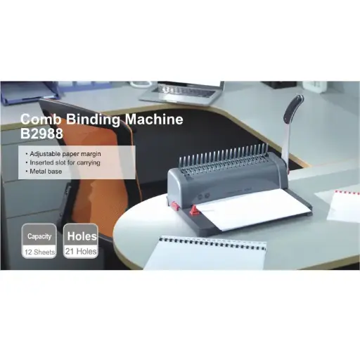 [314088] COMIX Binding Machine B2988 Ensures Precision Binding 