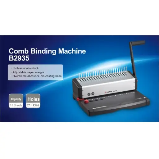 [314123] COMIX Binding Comb Machine 450 Sheets, A4 Size B2935 