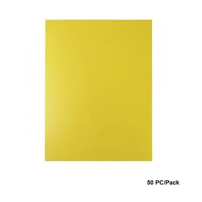 [2601292195] ROCO Yellow PVC Binding Cover, A4 Size, 500 Microns - 50 Pack | Durable Plastic Bindings & Accessories 