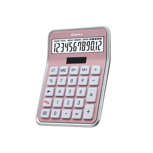 [3114201267] COMIX Calculator C-8S 12 digits Pink 