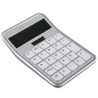 [3114191261] COMIX Calculator C-8S 12 digits Silver 